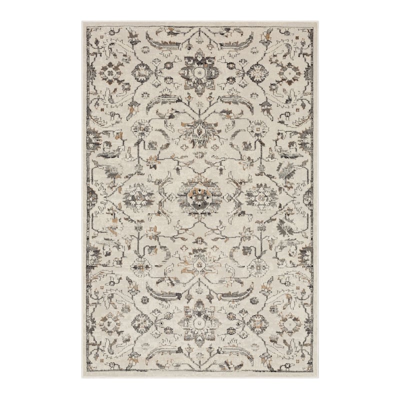 Mohawk Home Mizani Floral Ornamental Woven Area Rug - 6' x 9' - Grey