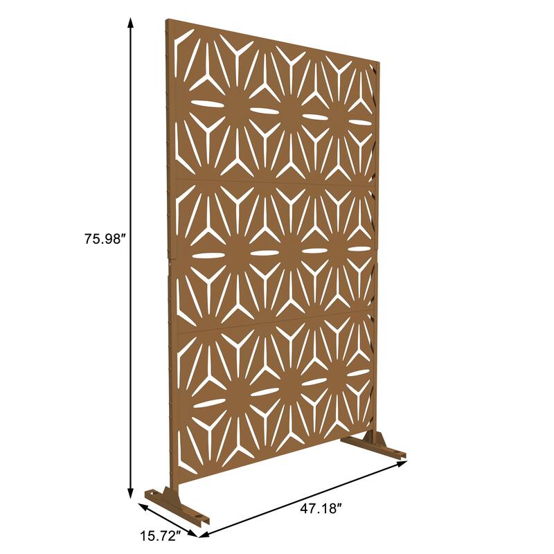 Outdoor Free Standing Metal Privacy Screen