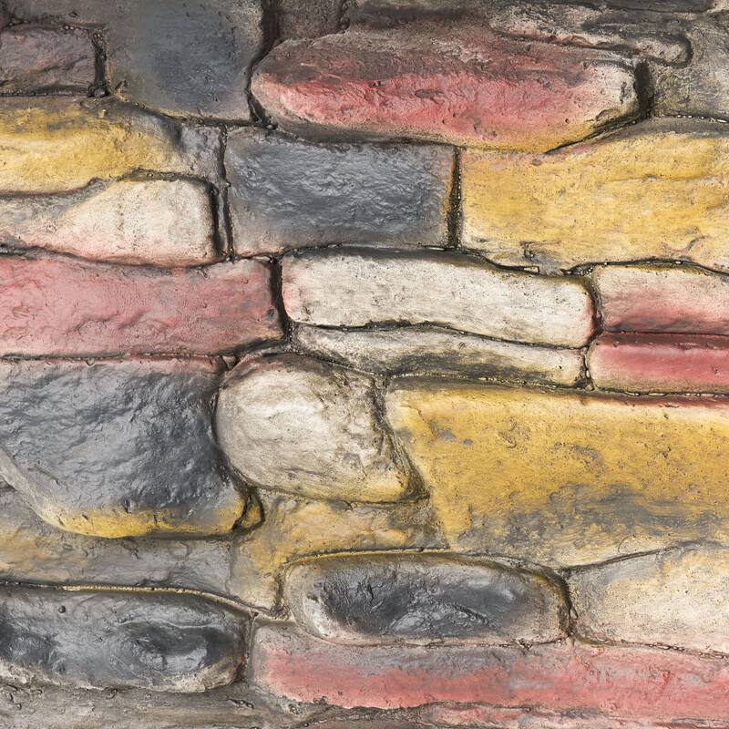 Roomfitters Outdoor Stone Finish Fire Pit with Mesh Screen, Heavy-Duty Fire Bowl, Perfect for Patio, Deck, and Garden Gatherings