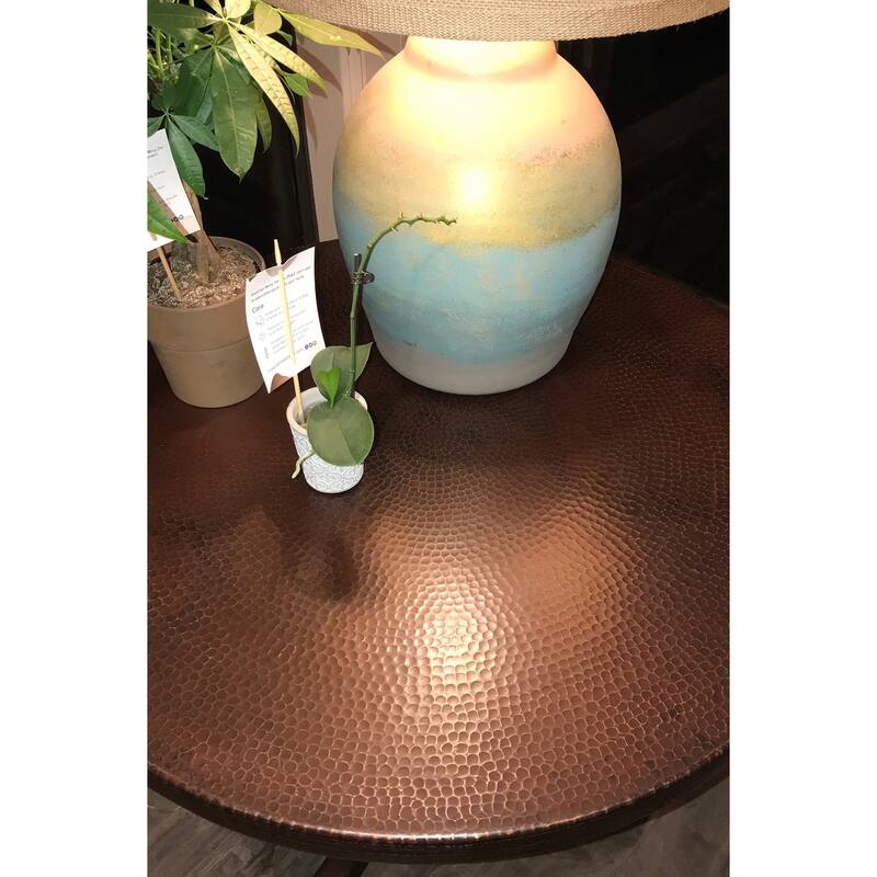 30-in Round Hammered Copper Table Top in Oil Rubbed Bronze (TTR30DB)