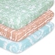 preview thumbnail 1 of 3, The Peanutshell Boho Tie Dye Fitted Mini Crib, Playard Sheets, 3 Pack Set