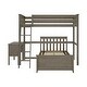 preview thumbnail 12 of 22, Max and Lily L Shaped Twin over Twin Bunk Bed with Desk