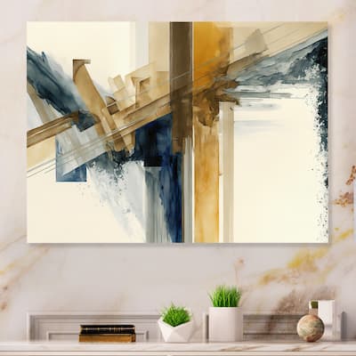 Designart 'Modern Watercolor Abstract II' Modern Spiral Metal Wall Art