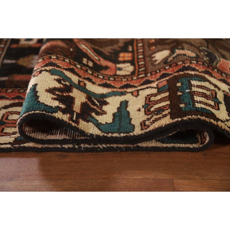 Garden Design Bakhtiari Persian Vintage Area Rug Handmade Wool Carpet - 5'0"x 9'0"