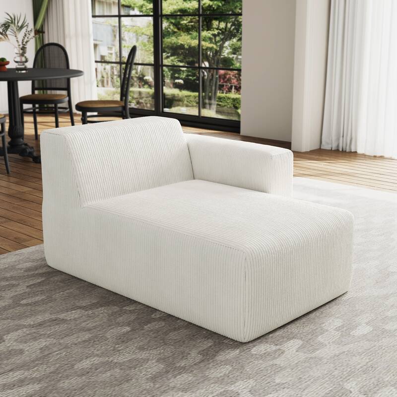 Indoor Modern Corduroy Chaise Lounge Couch