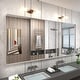 preview thumbnail 97 of 141, Apmir Metal Frame Tempered Glass Bathroom Vanity Mirror for Wall, Cloakroom, Bedroom 72" x 36" - Silver