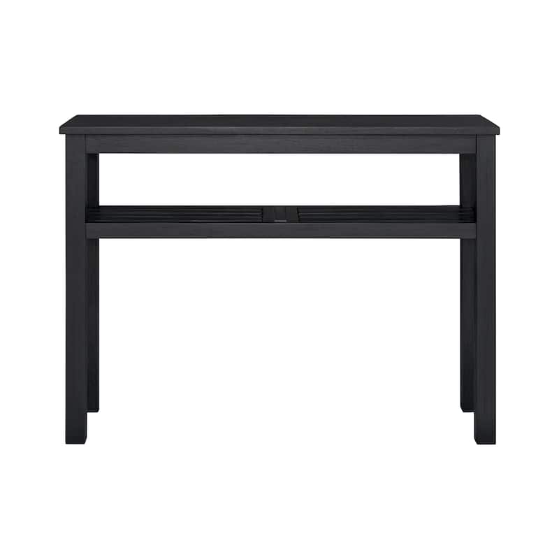 NPD Furniture Tiburon Acacia Wood Console Table with Shelf