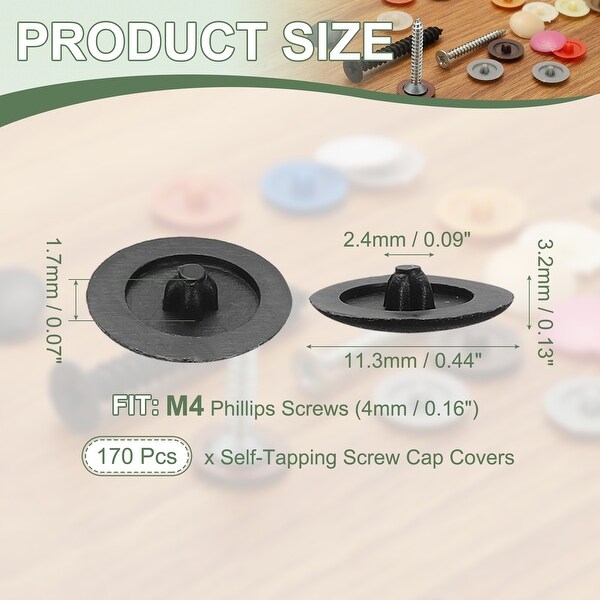 Plastic Screw Caps Covers Dust Proof Sticker Waterproof for