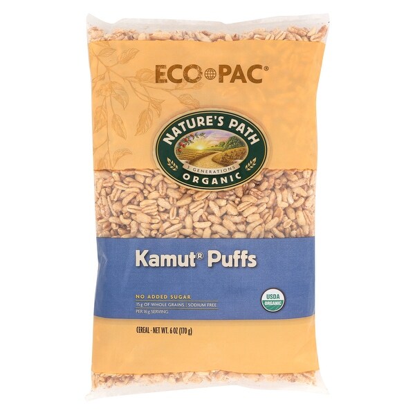 Nature's Path Organic Kamut Puffs Cereal - Case of 12 - 6 oz.