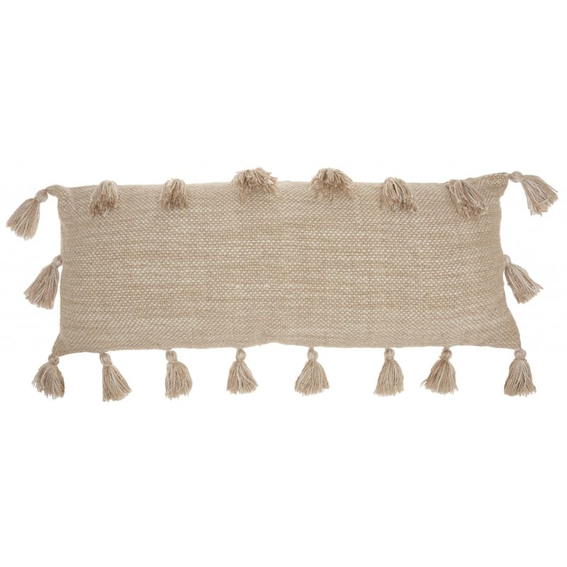 Off Tasseled Lumbar Pillow