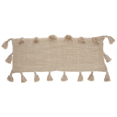 Off Tasseled Lumbar Pillow