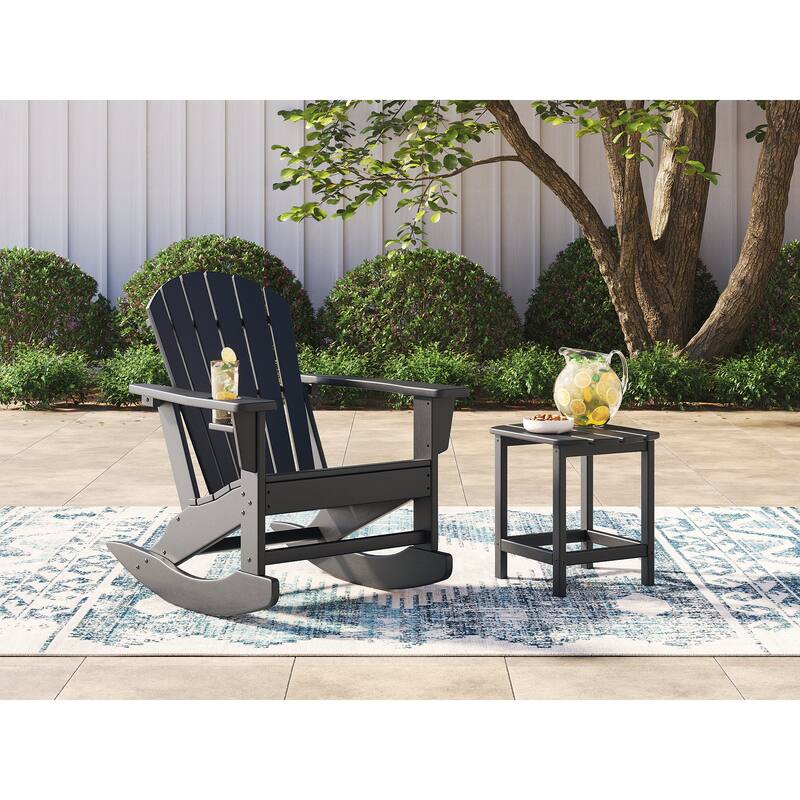 Signature Design by Ashley Sundown Treasure 2-Piece Outdoor Package - 31.25" W x 35.25" D x 37.13" H - Black