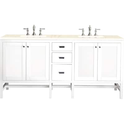 James Martin Vanities Addison 72" Double Basin Hardwood Vanity Set