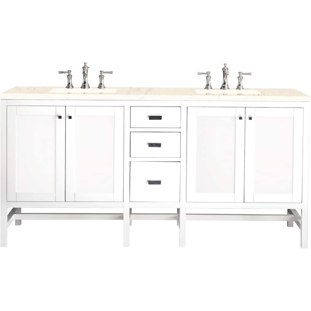 James Martin Vanities Addison 72" Double Basin Hardwood Vanity Set