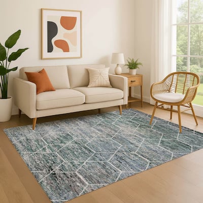 Premium Washable Super Soft Geo Abstract Mayfield Rug