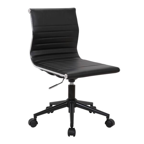 slide 22 of 37, LumiSource Master Armless Adjustable Task Chair Black/Black