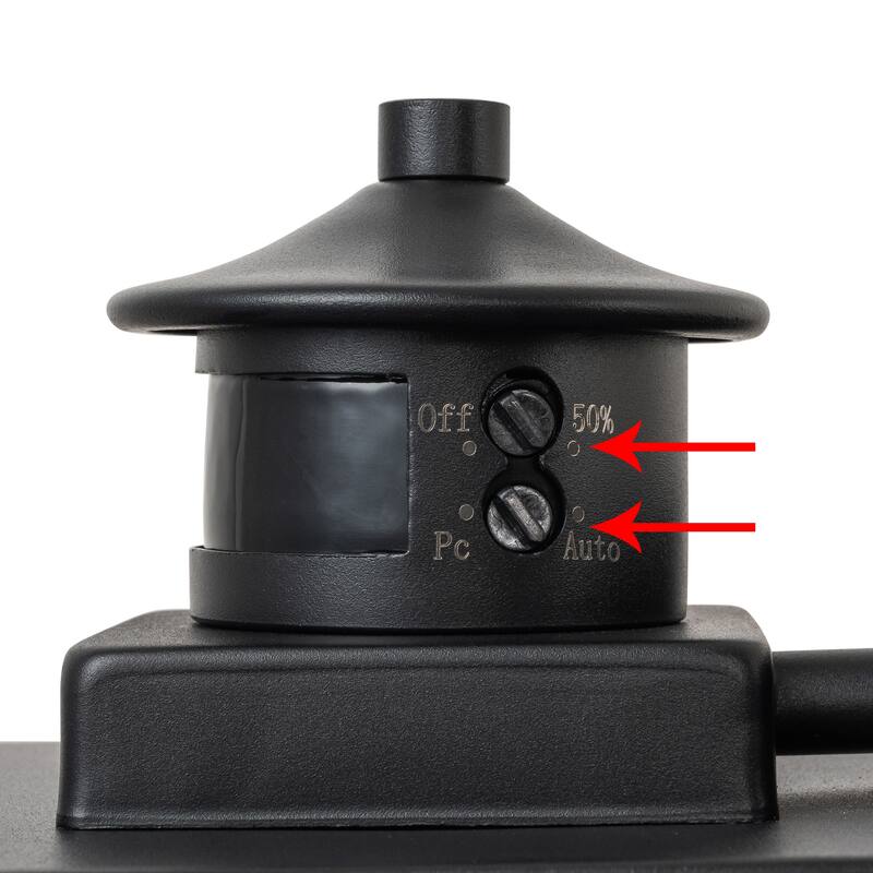 C Cattleya 2-Pack Matte Black Motion Sensor Dusk to Dawn Outdoor Wall Sconce Light With Water Glass