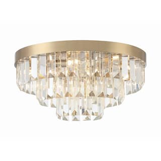 Hayes 8 Light Aged Brass Ceiling Mount - 18"W x 8"H x 18"D