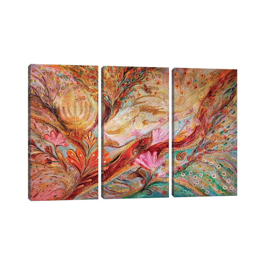 iCanvas "The 72 Names III" by Elena Kotliarker 3-Piece Canvas Wall Art Set