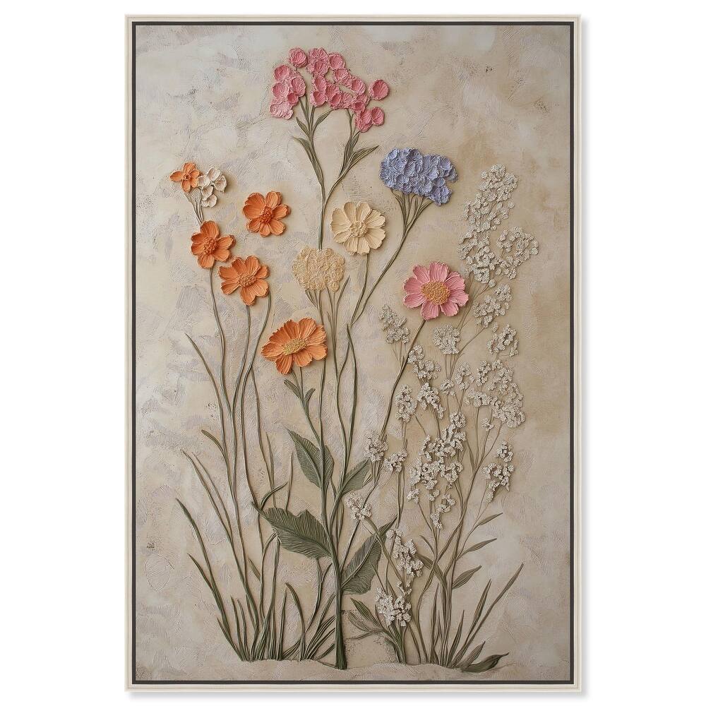 Sculpted Flora Frieze IV Canvas by Art Remedy