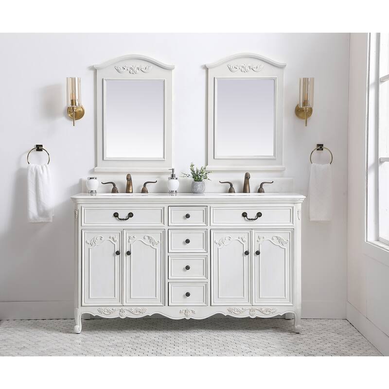 60" Bathroom Vanity - Antique White