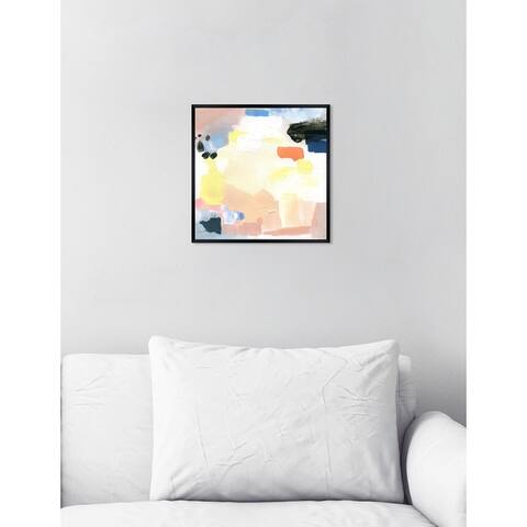 Oliver Gal 'Lost & Found' Yellow Abstract Framed Wall Art Print