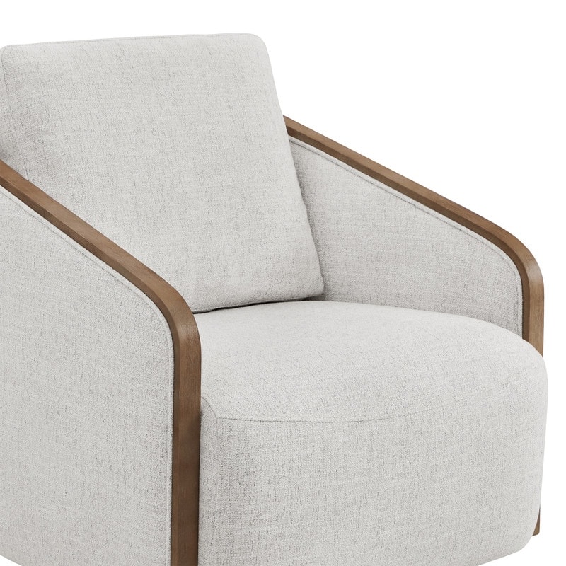 Skyler Modern Upholstered Living Room Swivel Bucket Accent Chair