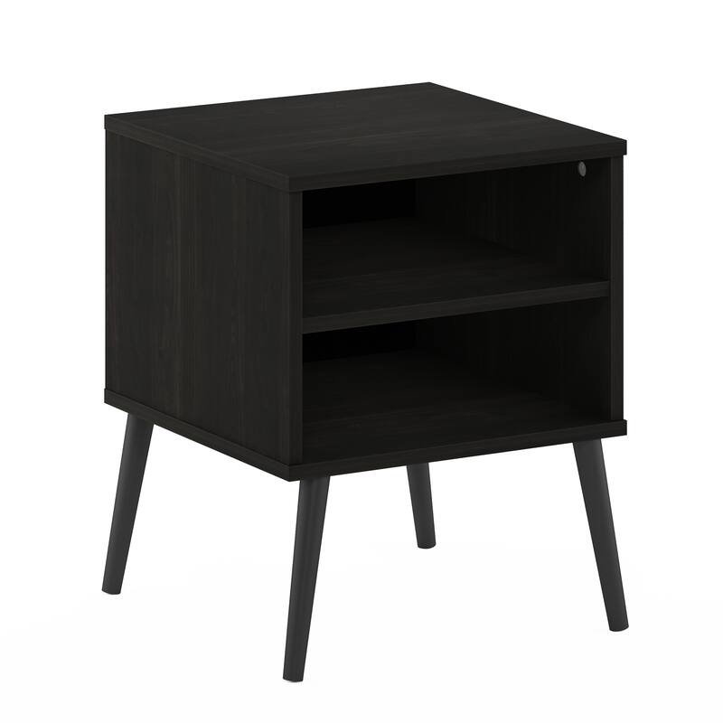 Furinno Claude Mid Century Style End Table with Wood Legs