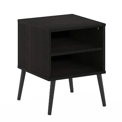 Furinno Claude Mid Century Style End Table with Wood Legs