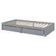 preview thumbnail 89 of 118, Roomfitters Twin Size Wood Daybed with Fence Guardrails, 2 Storage Drawers, Convertible Floor Bed, and Built-In Shelving