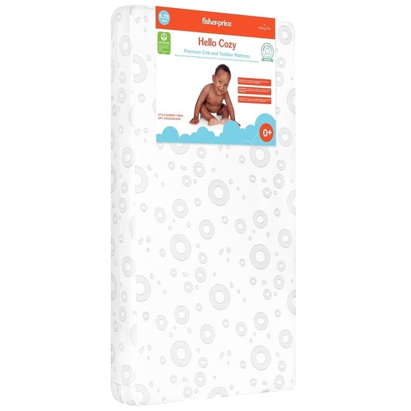 slide 2 of 6, Fisher-Price By Dream On Me Hello Cozy Dual-Sided Crib Mattress Memory Foam