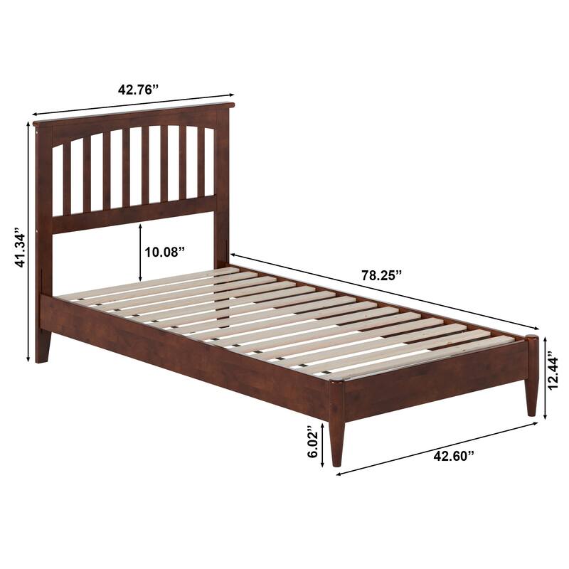 Becket Solid Wood Low Profile Platform Bed