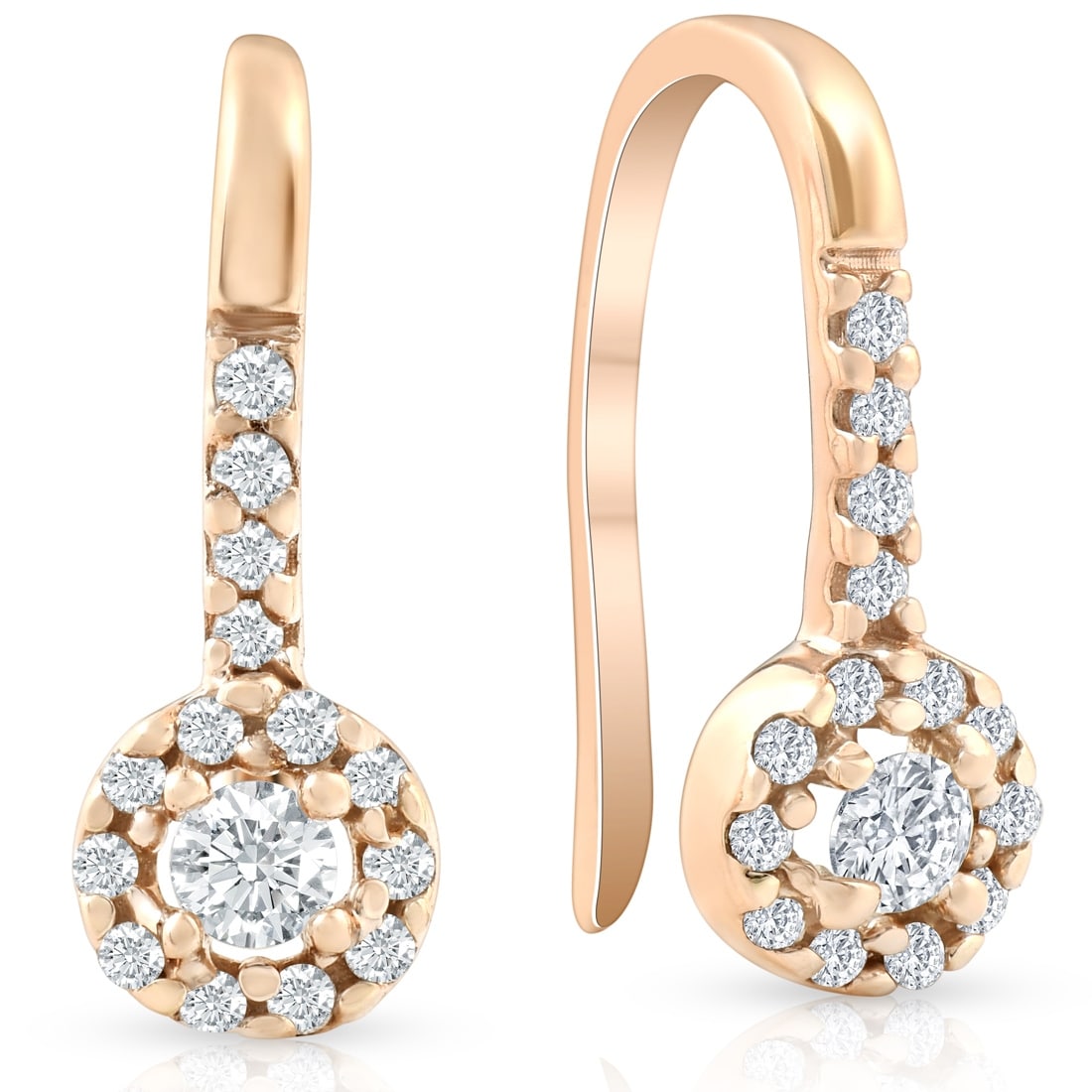 Bliss Diamond 1/5ct Diamond Earrings Rose Gold