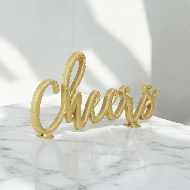 Black Cast Iron "Cheers" Table Decor