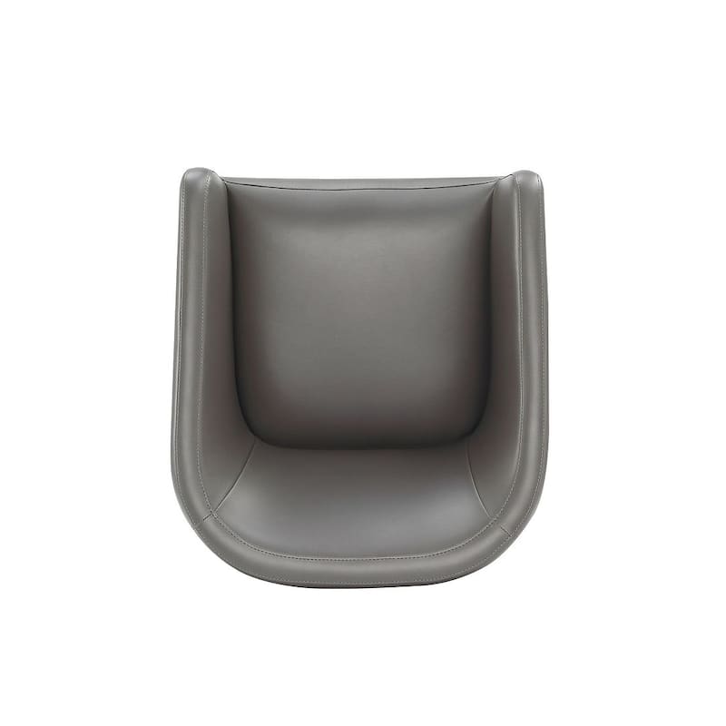 Manhattan Comfort Anna Modern Round Faux Leather Dining Armchair