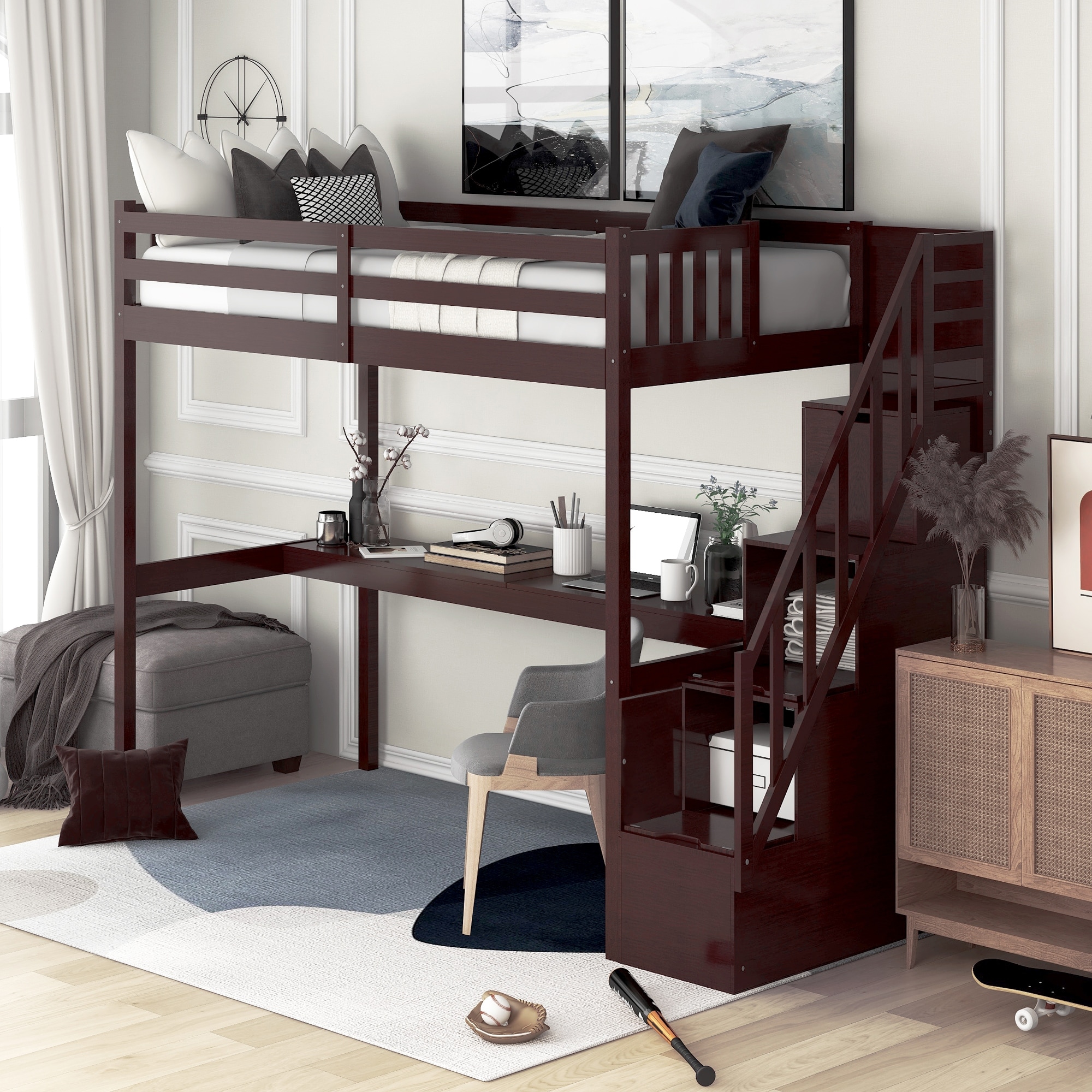 Small twin loft bed clearance