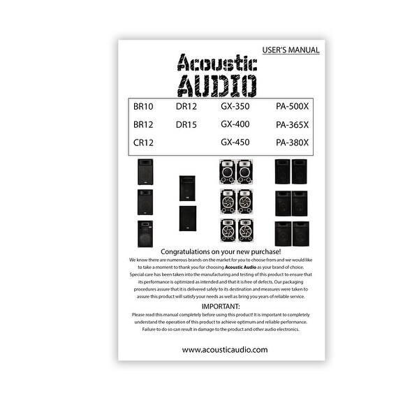 acoustic audio pa speakers