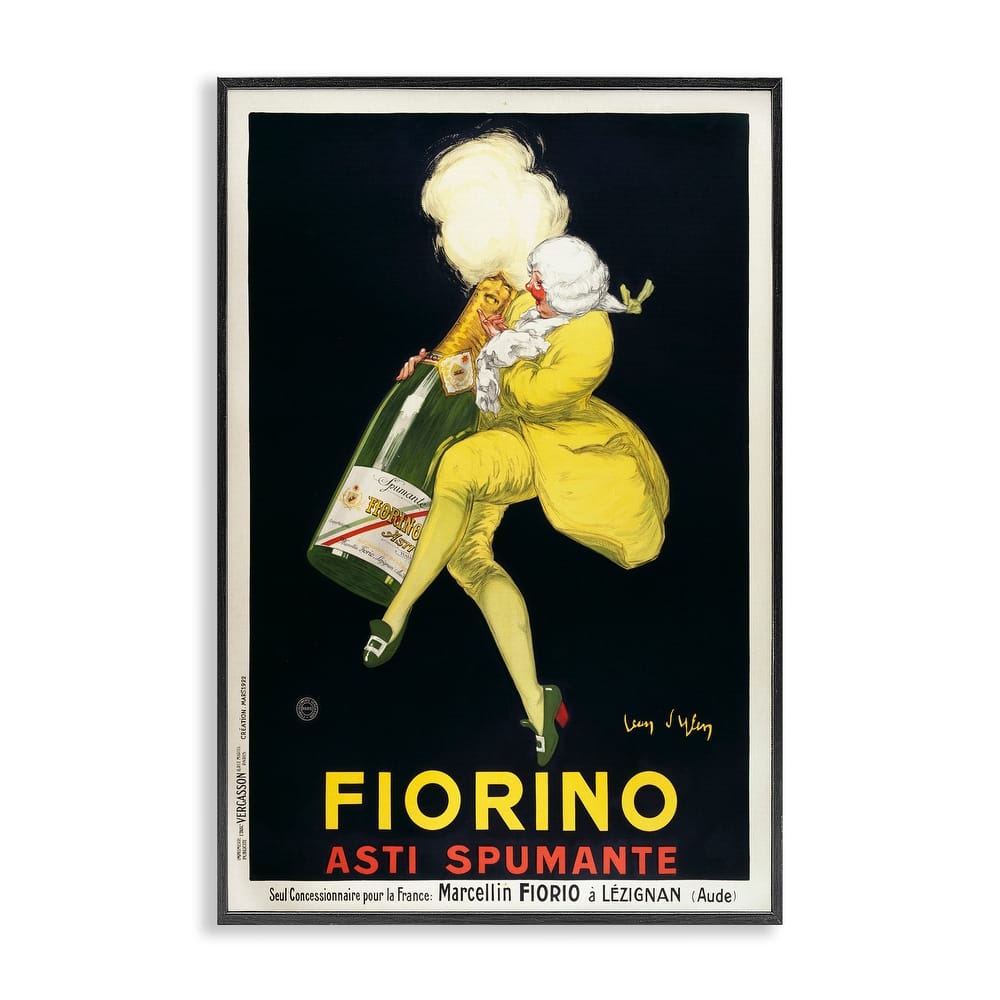 Stupell Vintage Fiorno Wine Framed Giclee Art Design By Marcus Jules