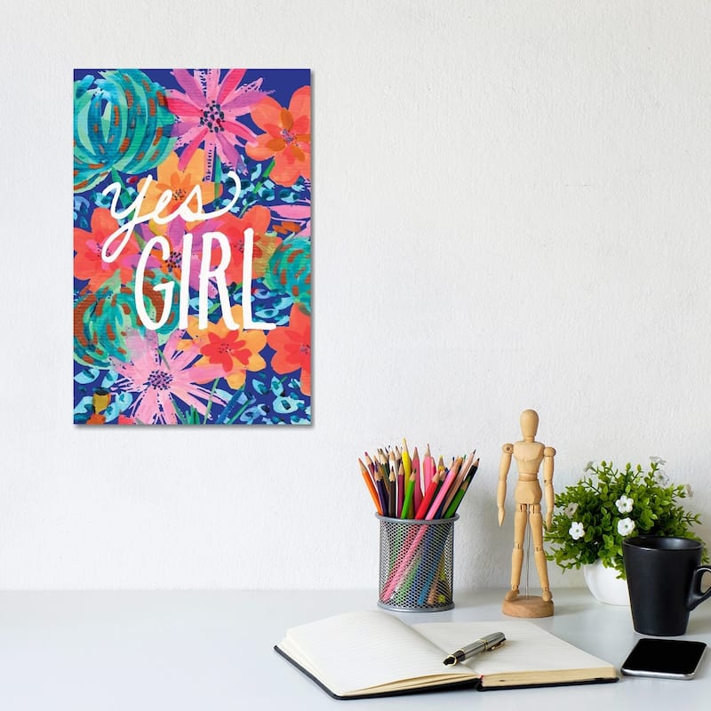 iCanvas "Yes Girl" by ETTAVEE Canvas Print - 12x8x0.75