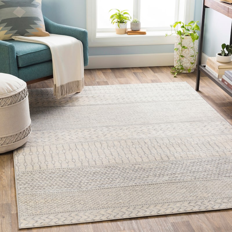 Artistic Weavers Lovato Bohemian Block Print Area Rug - 2' x 3' - Silver/Grey