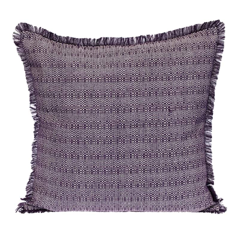 Striped Square Throw Pillow - 24" - Purple and Beige