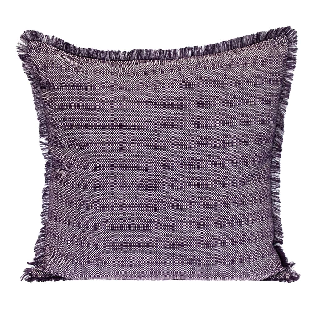 Striped Square Throw Pillow - 24" - Purple and Beige