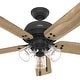 preview thumbnail 9 of 15, Hunter 52" Shady Grove Ceiling Fan with LED Light Kit/ Pull Chain, Standard or Flush Mount - Casual, Transitional