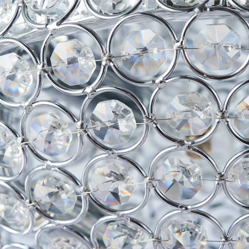 CO-Z 12-inch 2 Light Crystal Chandelier Flush Mount Ceiling Light - Transparent