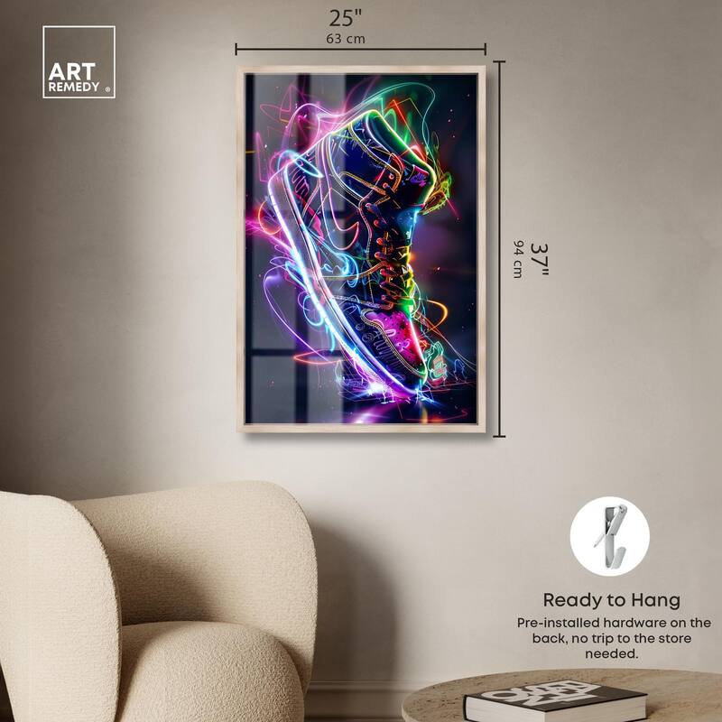 Bright Lights Sneaker Shadowbox by Art Remedy