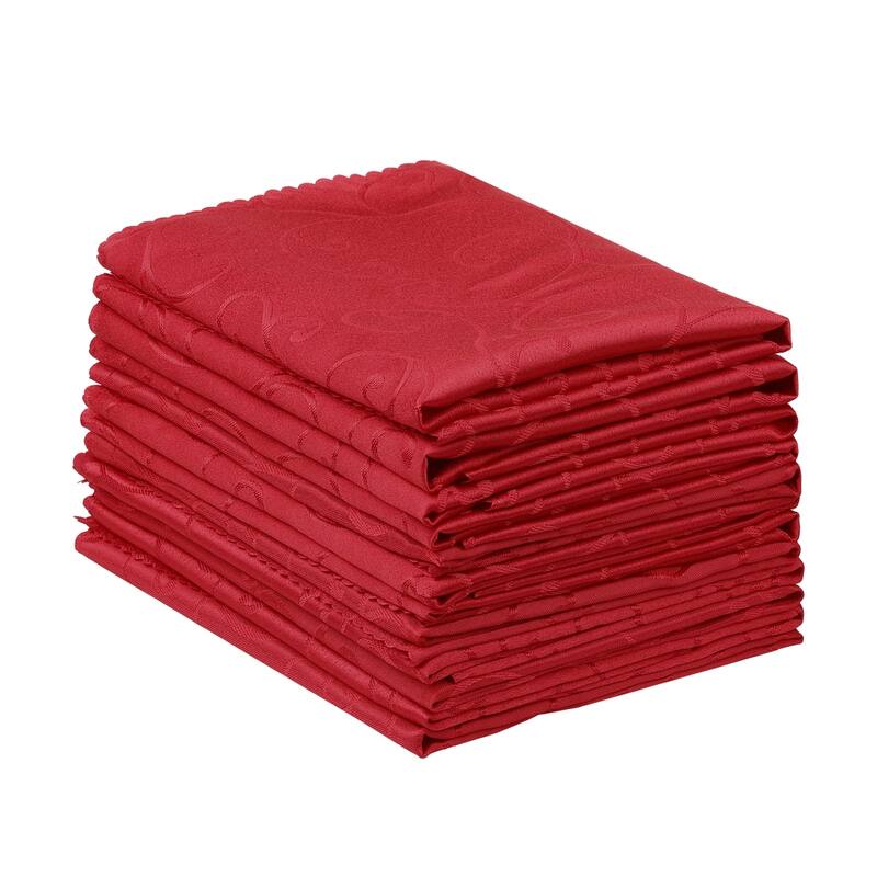 12 Pack Silky Cloth Napkins, Satin Napkins for Weddings Dinner Party - 19x19 Inch