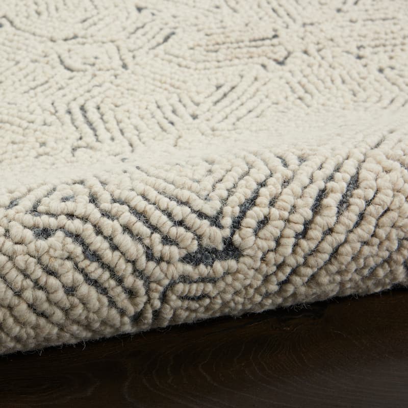 Nourison Vail Geometric Textured Wool Area Rug