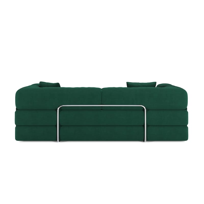 78.8" Floor Standing Sofa Bed Arm Comfort Sofa Bed, Convertible Pudding Block Sofa