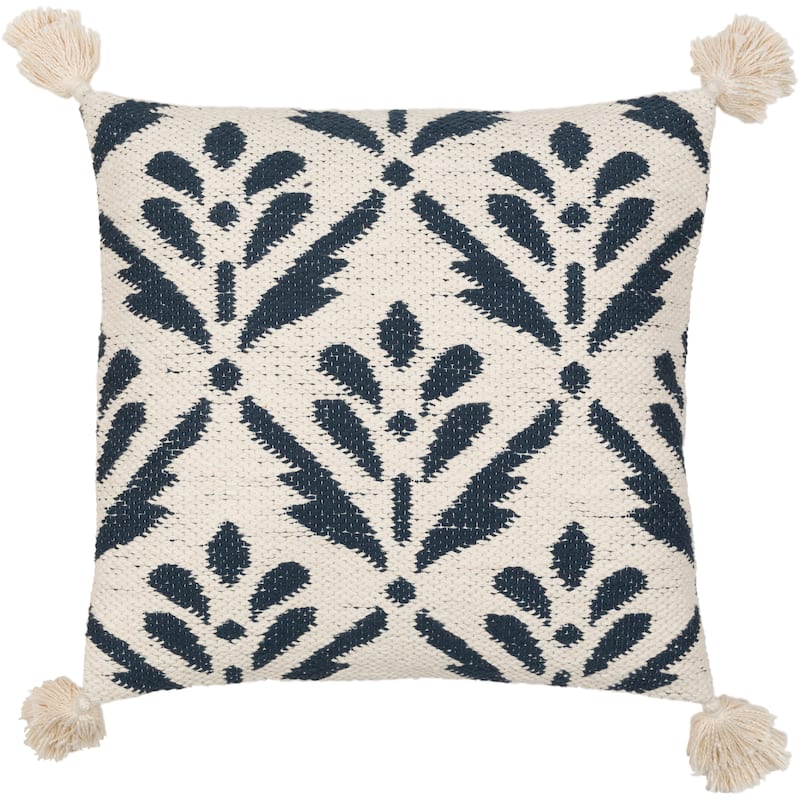 Sierrae Coastal Cottage Throw Pillow with Tassels