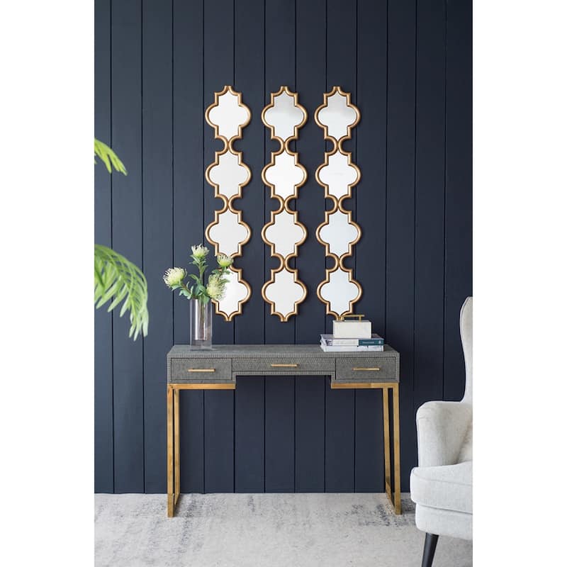 4-Tier Narrow Wall Mirror - 47" - Gold
